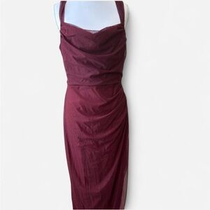 Red Sweetheart Sleeveless Maxi Gown